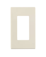 Leviton 029-0PJ26-00T GFCI/Rocker Wallplate, 4-5/8 in L, 2-3/4 in W, 1-Gang, Polycarbonate, Light Almond