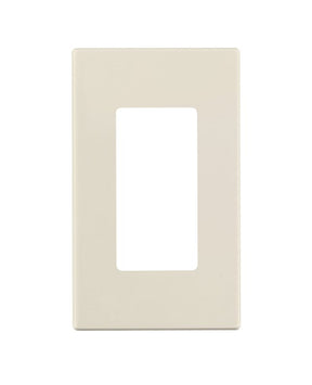 Leviton 029-0PJ26-00T GFCI/Rocker Wallplate, 4-5/8 in L, 2-3/4 in W, 1-Gang, Polycarbonate, Light Almond