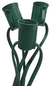 Hometown Holidays C9500GC-12 Socket Light Cord Reel, 110/120 V, 12-Lamp, LED, 500 ft L