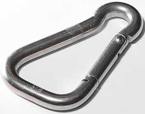 Baron S24502-3/8 Spring Snap, 11/16 in Snap Opening, 4 in L Dimensions, 400 lb Working Load, Stainless Steel