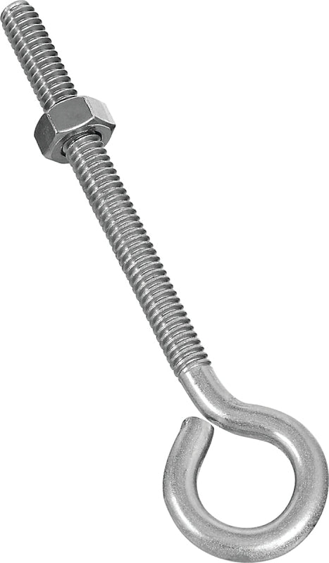 National Hardware N221-606 Eye Bolt, 1/4-20 Thread, Coarse Thread, 2-3/4 in L Thread, 0.56 in ID Dia Eye
