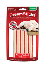 DreamBone DreamSticks Vegetables and Chicken Chews For Dogs 3.5 oz 4-3/4 in. 5 pk