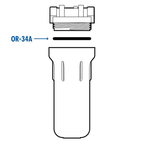 Culligan OR-34A Filter Housing O-ring, Rubber, Black, For: HF-150, HF-160, HF-360, 45025, 46764, 49560 Water Filters