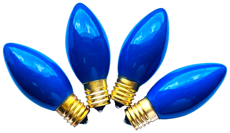 Hometown Holidays 16594 Replacement Bulb, 7 W, Intermediate Lamp Base, Incandescent Lamp, Ceramic Blue Light