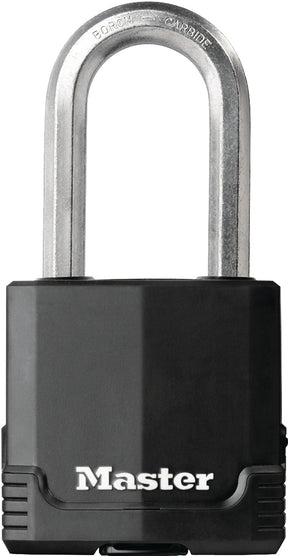 Master Lock Magnum Series M515BLCDLHHC Padlock, Different Key, 3/8 in Dia Shackle, Boron Carbide Shackle, Steel Body