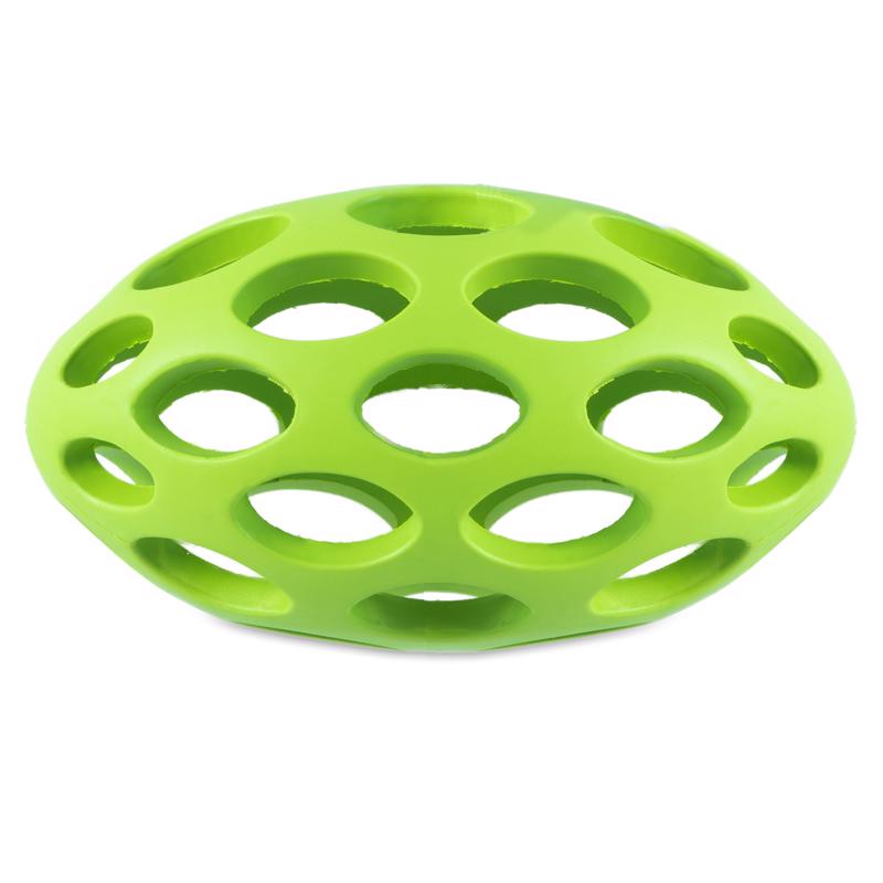 JW Pet Hol-ee For Dog Assorted Rubber Football Dog Toy Medium 1 pk
