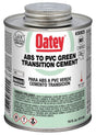 Oatey 30925 Medium-Bodied Transition Cement, 16 oz Can, Liquid, Green