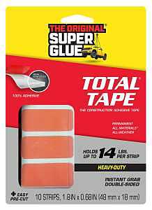 Superglue Corp 11710507 Mounting Tape, 1.8 in L, 0.68 in W, Clear