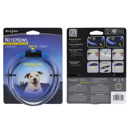 NECKLACE SAFETY LED BLUE, Pack of 6