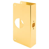 Prime-Line U 9548 Lock and Door Reinforcer, 2-3/8 in Backset, 1-3/4 in Thick Door, Brass, 9 in H, 3-7/8 in W