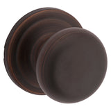 Kwikset 720J 11PCP6AL Passage Knob, Juno, Mushroom, 2-5/8 in H x 2-5/8 in W Dimensions, Zinc, Venetian Bronze