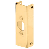 Prime-Line U 9566 Door Edge Reinforcer, 1-3/8 in Thick Door, Brass, Bright Brass, 4-1/2 in H, 1 in W