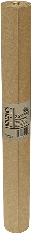 Trimaco 35166/20 Floor Paper, 166 ft L, 35 in W, Kraft Paper, Floor Mounting