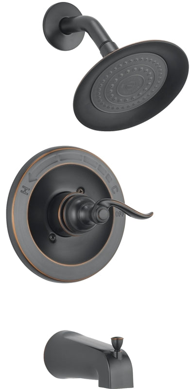 Delta Windemere Monitor 14 Series 144996C-OB Tub and Shower Set, 1.75 gpm Showerhead, 1-Spray Setting, 1-Handle, Brass