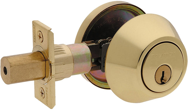 Taymor Professional Series 34-FV416 Deadbolt, Different Key, Polished Brass, 2-3/8, 2-3/4 in Backset, WR5 Keyway