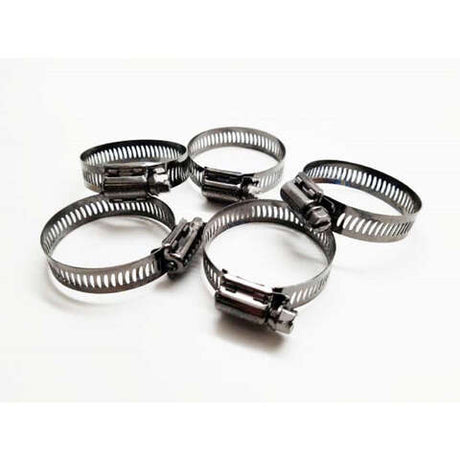 FOREVERBOLT 11/16 in to 1-1/4 in. SAE 12 Black Hose Clamp Stainless Steel Band