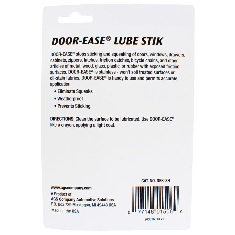 AGS Door-Ease Stick Lubricant 1.6 oz, Pack of 12