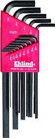 Eklind 10213 Hex Key Set, Includes: 0.05 to 3/8 in Keys, 13-Piece, Black