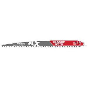 Milwaukee AX 48-00-5233 Reciprocating Saw Blade, 12 in L, 3 TPI, Carbide Cutting Edge
