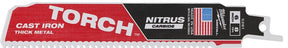 Milwaukee The Torch SAWZALL 48-00-5261 Reciprocating Saw Blade, 2 in W, 6 in L, 7 TPI, Nitrus Carbide Cutting Edge