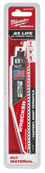Milwaukee SAWZALL 48-00-5271 Reciprocating Saw Blade, 8-3/4 in W, 6 in L, 6 TPI, Carbide Cutting Edge
