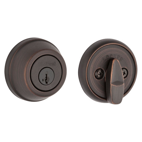Kwikset 78011PSMTRCALRCS Deadbolt, Different Key, Steel, Venetian Bronze, 2-3/8, 2-3/4 in Backset, K3, SMT Keyway
