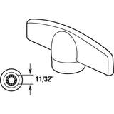 AmesburyTruth TH 22142 Tee Handle, Zinc, Painted