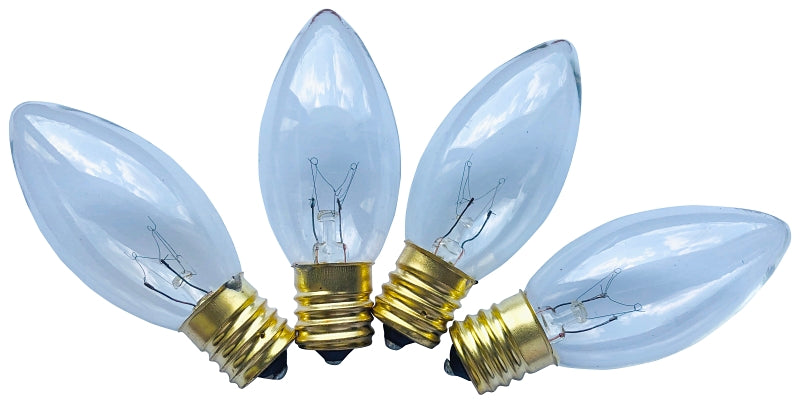 Hometown Holidays 16591 Replacement Bulb, 7 W, Intermediate Lamp Base, Incandescent Lamp, Clear Light