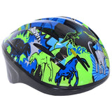 Capstone 64158 Dinosaur Multi-Sport Helmet, Adjustable Retention Dial Headgear, 21-1/2 to 22-1/2 in, Blue/Green, Pack of 2
