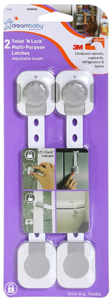 Dreambaby L1442 Multi-Purpose Latch, Plastic, Gray/White