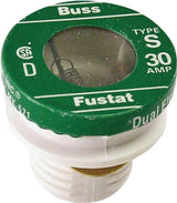 Bussmann S-30 Plug Fuse, 30 A, 125 V, Time Delay Fuse, 10 kA Interrupt, Low Voltage