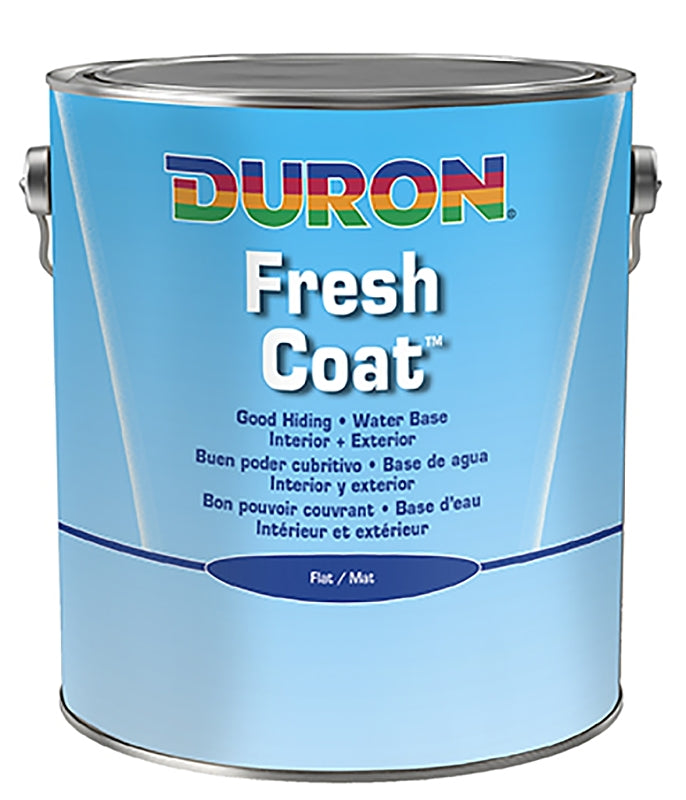 Duron DU30W0051-16 Paint, Water Base, Flat Sheen, White, 1 gal, Pack of 4