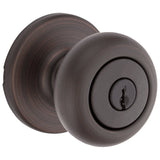Kwikset 400CV 11P 6AL RCS K3 Entry Knob, Cove, Round, 2-1/2 in L x 2-5/8 in W x 2-5/8 in H Dimensions, Venetian Bronze