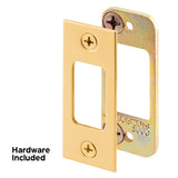 Defender Security E 2479 Deadbolt Strike Plate, 2-3/4 in L, 1-1/8 in W, Steel, Brass