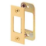 Defender Security E 2479 Deadbolt Strike Plate, 2-3/4 in L, 1-1/8 in W, Steel, Brass