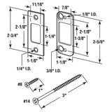 Defender Security E 2483 Lock Plug, 2-3/4 in L, 1-1/8 in W, Steel, Satin Nickel