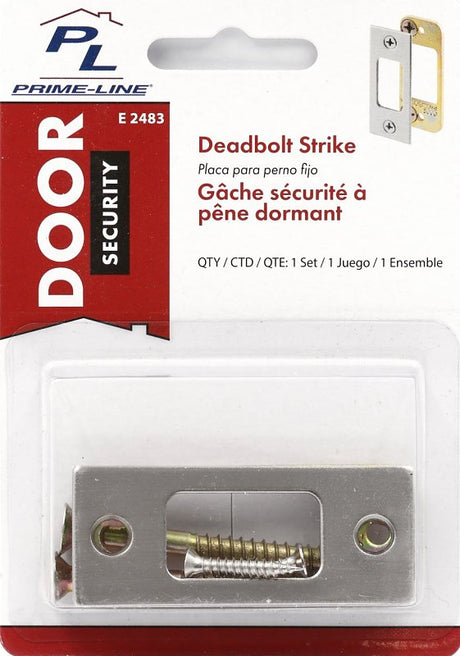 Defender Security E 2483 Lock Plug, 2-3/4 in L, 1-1/8 in W, Steel, Satin Nickel