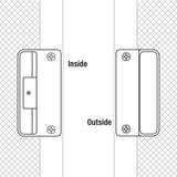 Prime-Line A 151 Door Latch and Pull, 2-1/8 in W, Plastic/Steel