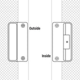 Prime-Line A 151 Door Latch and Pull, 2-1/8 in W, Plastic/Steel