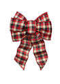 Holidaytrims 6129 Plaid Wired Bow, Black/Red, Pack of 12