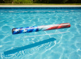 PoolCandy Stars and Stripes Series US1724US Giant-Size American-Flag Pool Noodle, Cylindrical, PVC, Blue/Red/White