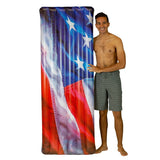 PoolCandy Stars and Stripes Series US4402US Deluxe-Size American-Flag Pool Raft, PVC, Blue/Red/White