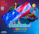 PoolCandy Stars and Stripes Series US4452USL Deluxe-Size American-Flag Pool Raft, PVC, Multi-Color