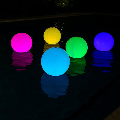 PoolCandy Illuminated IL1220MU Beach Ball, 13-3/4 in Dia