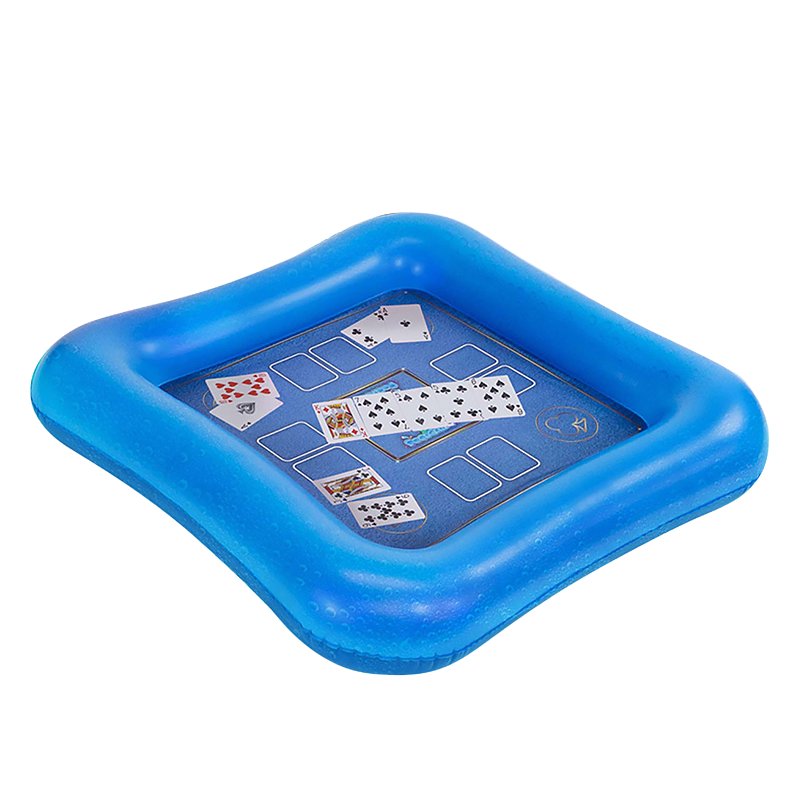 PoolCandy PC3213TBL Game Table, Inflatable Profile, Square, Vinyl, Blue