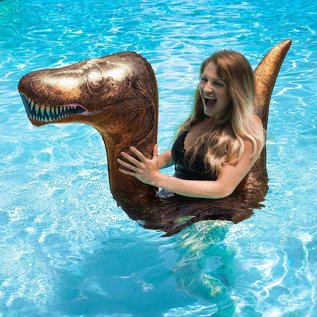 PoolCandy PC1740TR Ride-On Pool Noodle, T-Rex, PVC, Brown
