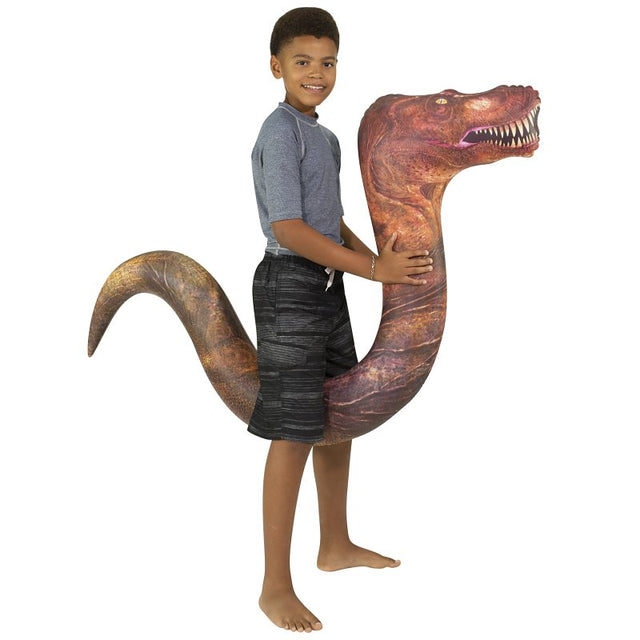 PoolCandy PC1740TR Ride-On Pool Noodle, T-Rex, PVC, Brown