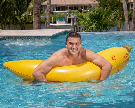 PoolCandy PC1523BN Pool Raft, Inflatable Profile, Banana, PVC