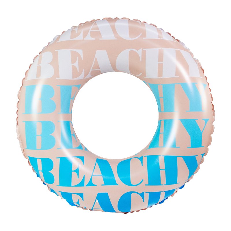 PoolCandy Good Vibes Series PC2036GV1 Pool Tube, Inflatable Profile, PVC, Light Blue