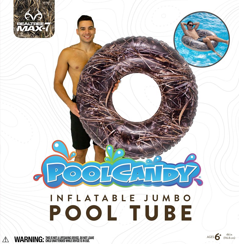 PoolCandy RealTree Max 7 Series RT2046MX7 Pool Tube, Inflatable Profile, PVC, Brown